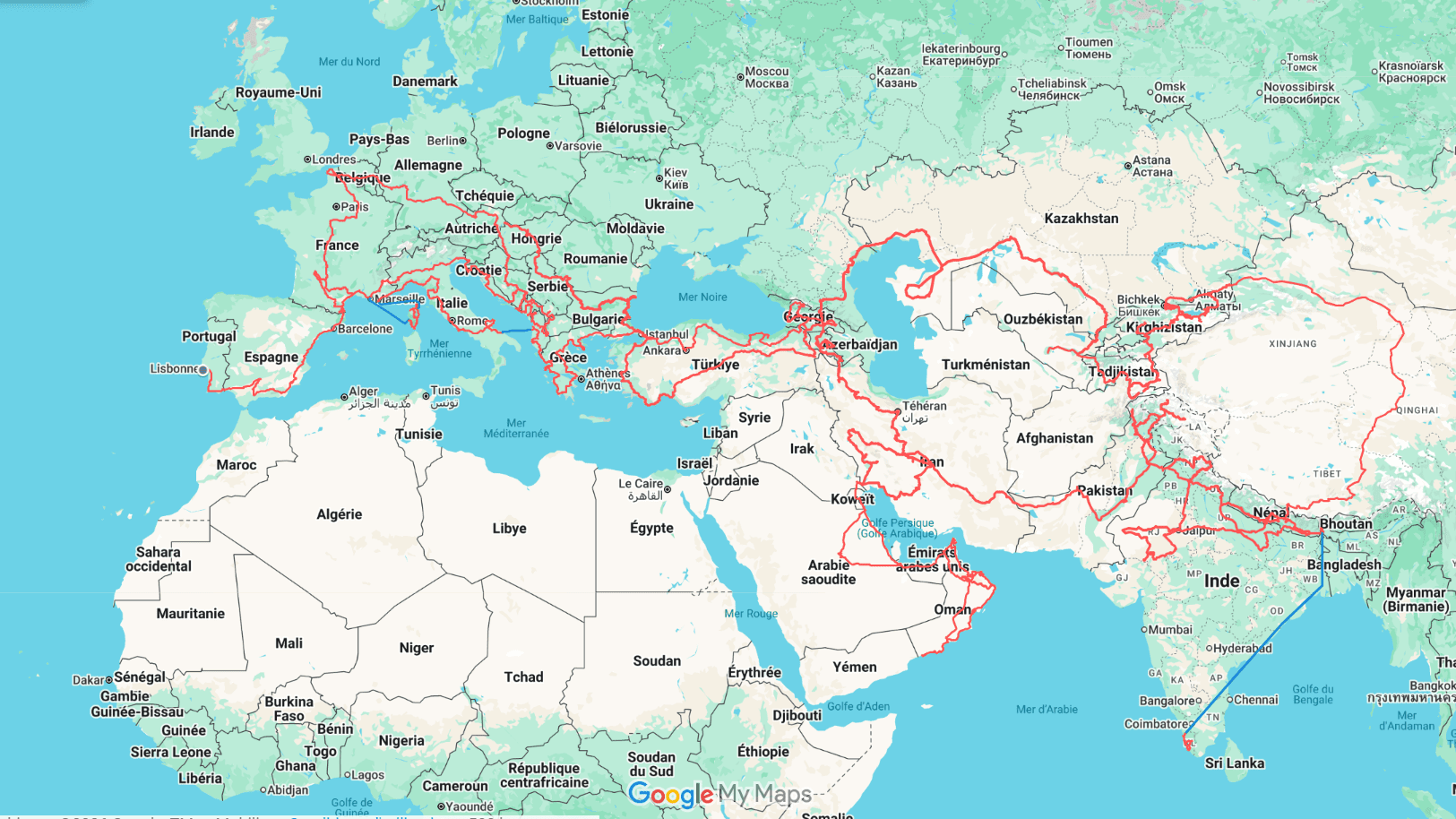 Carte du monde - Very Van Trip